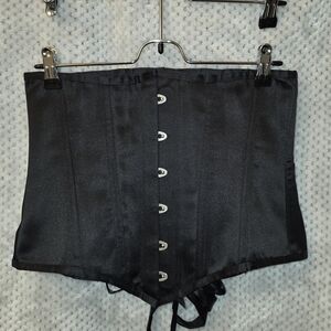 Elegant Black Satin Corset Top
